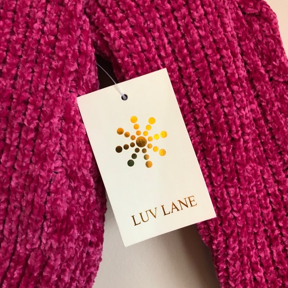Pink Plush Cropped Sweater by Luv Lane. Super Cozy and Stylish! - Picture 9 of 16